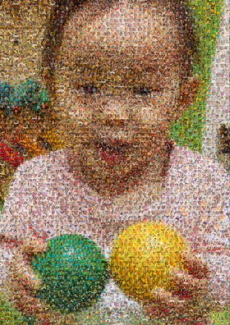 お子さまの成長モザイクアート