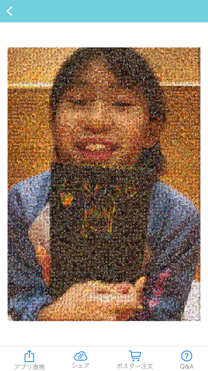 アプリでモザイクアートを作成